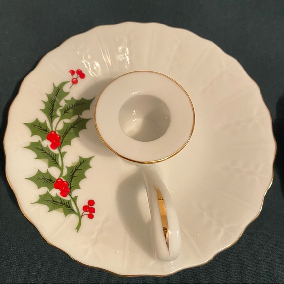 2 Vintage 1986 Macy’s All The Trimmings Christmas Candle Holders. - Picture 3 of 8